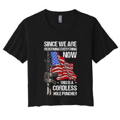 Funny Gun Lover Cordless Hole Puncher Crop Top
