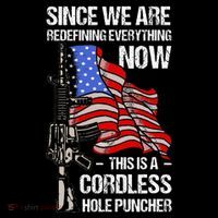 Funny Gun Lover Cordless Hole Puncher Womens T-Shirt