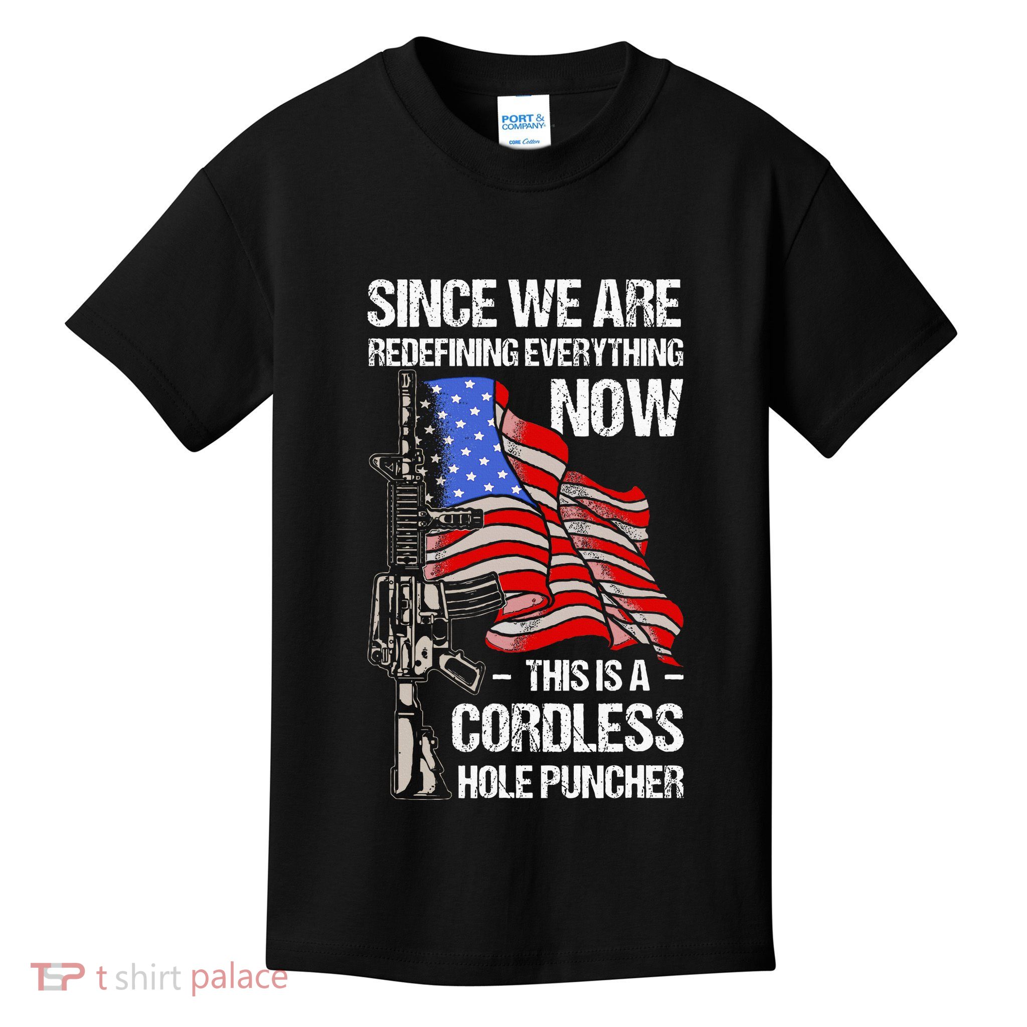 Funny Gun Lover Cordless Hole Puncher Kids T-Shirt