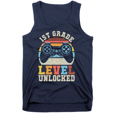 First Grade Level Unlocked Gamer 1st Day Of School Gift Tank Top