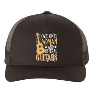 Funny Guitar Lovers Guitarist Musician Band Playing Artist Yupoong Adult 5-Panel Trucker Hat