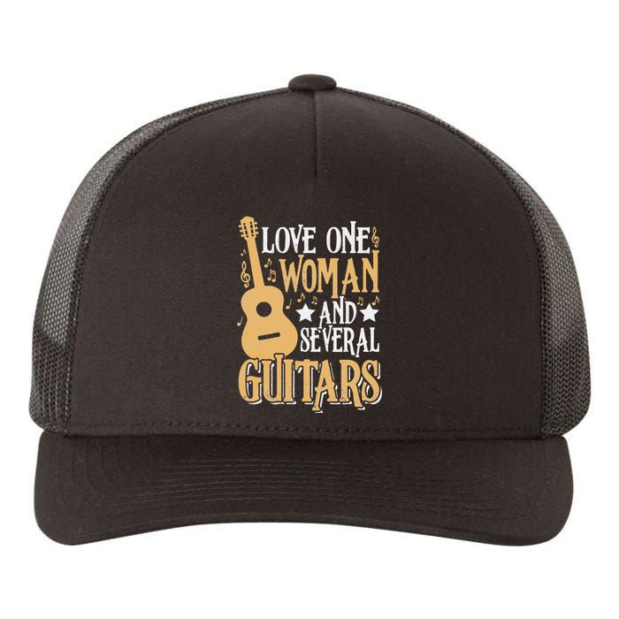 Funny Guitar Lovers Guitarist Musician Band Playing Artist Yupoong Adult 5-Panel Trucker Hat