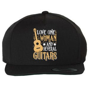 Funny Guitar Lovers Guitarist Musician Band Playing Artist Wool Snapback Cap