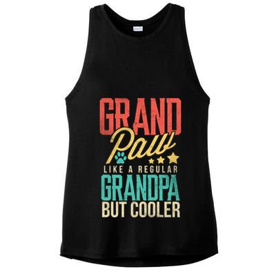 Funny Grandpaw Like A Regular Grandpa But Cooler Grandpaw Great Gift Ladies PosiCharge Tri-Blend Wicking Tank