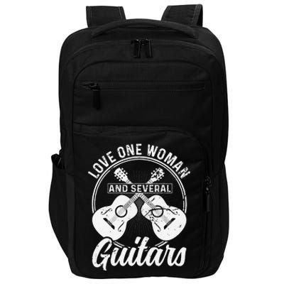 Funny Guitar Lovers Guitarist Musician Band Playing Artist Impact Tech Backpack