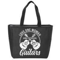 Funny Guitar Lovers Guitarist Musician Band Playing Artist Zip Tote Bag