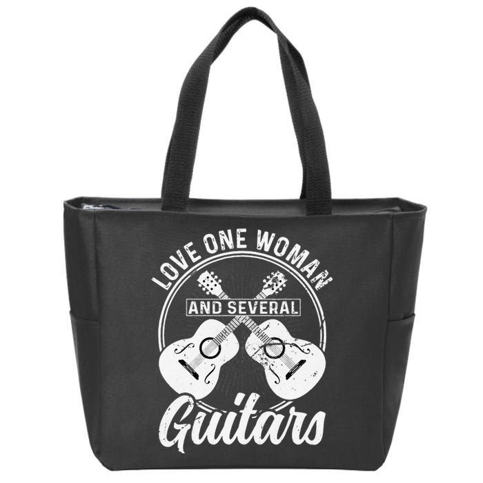 Funny Guitar Lovers Guitarist Musician Band Playing Artist Zip Tote Bag