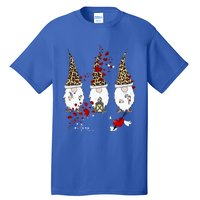 Funny Gnomes Leopard Red Hearts Valentines Day Meaningful Gift Tall T-Shirt