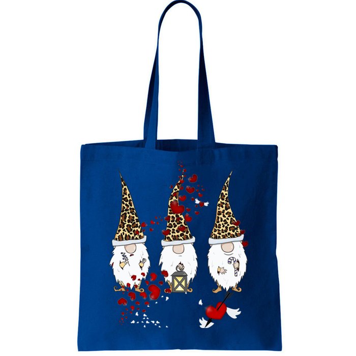 Funny Gnomes Leopard Red Hearts Valentines Day Meaningful Gift Tote Bag