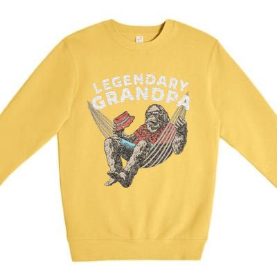 Funny Grandpa Legendary Saying Premium Crewneck Sweatshirt