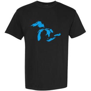 Five Great Lakes American Midwest Native Fresh Water Garment-Dyed Heavyweight T-Shirt