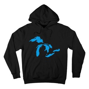 Five Great Lakes American Midwest Native Fresh Water Hoodie