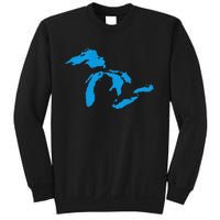 Five Great Lakes American Midwest Native Fresh Water Sweatshirt