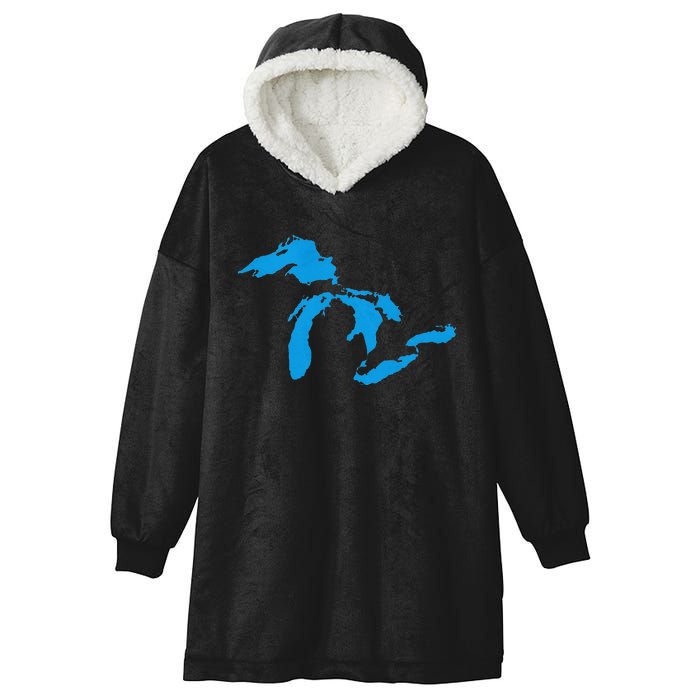 Five Great Lakes American Midwest Native Fresh Water Hooded Wearable Blanket