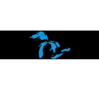 Five Great Lakes American Midwest Native Fresh Water Bumper Sticker