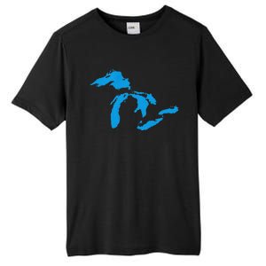 Five Great Lakes American Midwest Native Fresh Water Tall Fusion ChromaSoft Performance T-Shirt