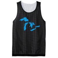 Five Great Lakes American Midwest Native Fresh Water Mesh Reversible Basketball Jersey Tank