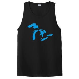 Five Great Lakes American Midwest Native Fresh Water PosiCharge Competitor Tank