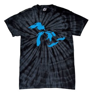 Five Great Lakes American Midwest Native Fresh Water Tie-Dye T-Shirt