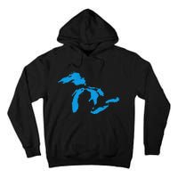 Five Great Lakes American Midwest Native Fresh Water Tall Hoodie