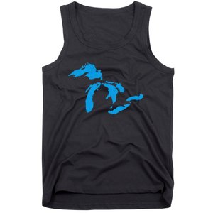 Five Great Lakes American Midwest Native Fresh Water Tank Top