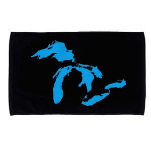 Five Great Lakes American Midwest Native Fresh Water Microfiber Hand Towel