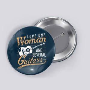 Funny Guitar Lovers Guitarist Musician Band Playing Gifts Button