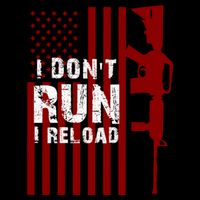 Funny Gun Lovers I Don't Run I Reload Gun Owners US Flag Impact Tech Backpack
