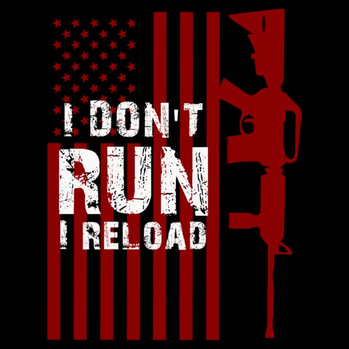 Funny Gun Lovers I Don't Run I Reload Gun Owners US Flag Impact Tech Backpack