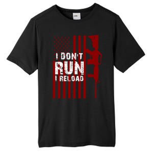 Funny Gun Lovers I Don't Run I Reload Gun Owners US Flag Tall Fusion ChromaSoft Performance T-Shirt