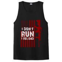 Funny Gun Lovers I Don't Run I Reload Gun Owners US Flag PosiCharge Competitor Tank