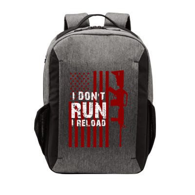 Funny Gun Lovers I Don't Run I Reload Gun Owners US Flag Vector Backpack