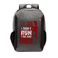 Funny Gun Lovers I Don't Run I Reload Gun Owners US Flag Vector Backpack