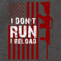 Funny Gun Lovers I Don't Run I Reload Gun Owners US Flag Vector Backpack