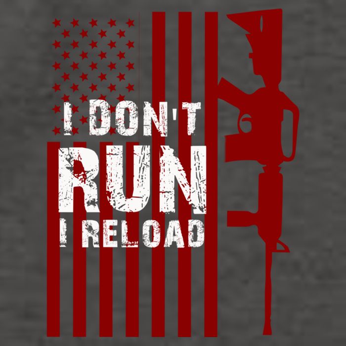 Funny Gun Lovers I Don't Run I Reload Gun Owners US Flag Vector Backpack