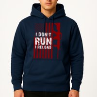 Funny Gun Lovers I Don't Run I Reload Gun Owners US Flag Hoodie