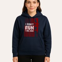 Funny Gun Lovers I Don't Run I Reload Gun Owners US Flag Hoodie