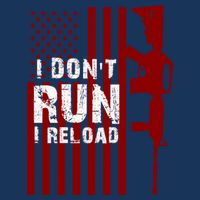 Funny Gun Lovers I Don't Run I Reload Gun Owners US Flag 7-Panel Snapback Hat