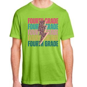 Fourth Grade Lighting Cheetah Back To School Adult ChromaSoft Performance T-Shirt