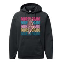 Fourth Grade Lighting Cheetah Back To School Performance Fleece Hoodie