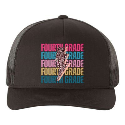 Fourth Grade Lighting Cheetah Back To School Yupoong Adult 5-Panel Trucker Hat