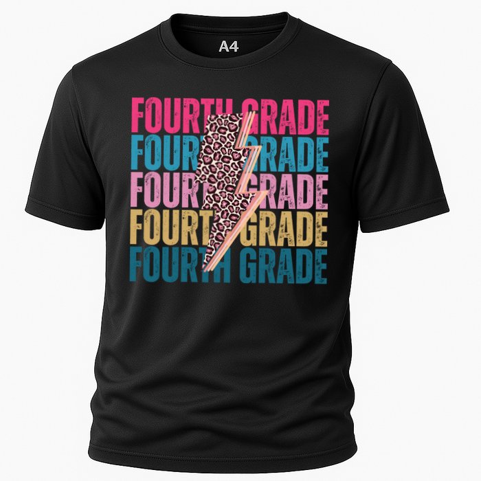 Fourth Grade Lighting Cheetah Back To School Cooling Performance Crew T-Shirt