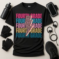 Fourth Grade Lighting Cheetah Back To School Cooling Performance Crew T-Shirt
