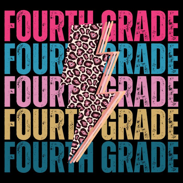 Fourth Grade Lighting Cheetah Back To School Cooling Performance Crew T-Shirt