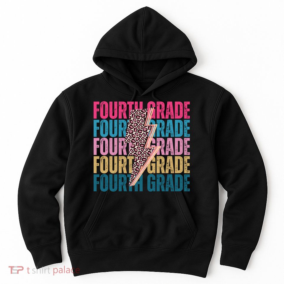 Fourth Grade Lighting Cheetah Back To School Hoodie