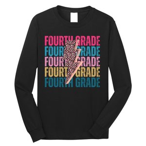 Fourth Grade Lighting Cheetah Back To School Long Sleeve Shirt