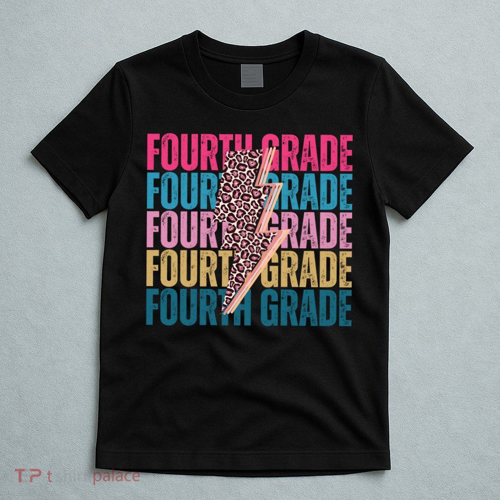 Fourth Grade Lighting Cheetah Back To School T-Shirt
