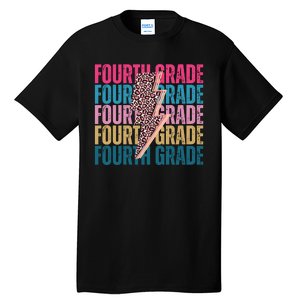 Fourth Grade Lighting Cheetah Back To School Tall T-Shirt