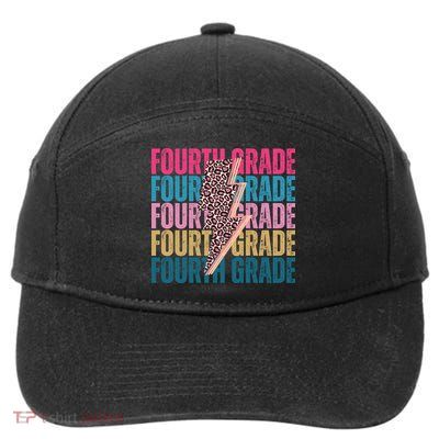Fourth Grade Lighting Cheetah Back To School 7-Panel Snapback Hat
