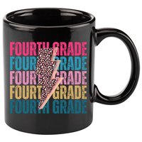 Fourth Grade Lighting Cheetah Back To School 11oz C Handle Ceramic Mug